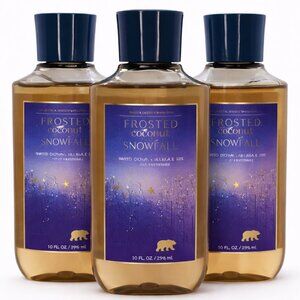 Bath & Body Works Body Wash Bundle FROSTED COCONUT SNOWBALL 3Pack NEW